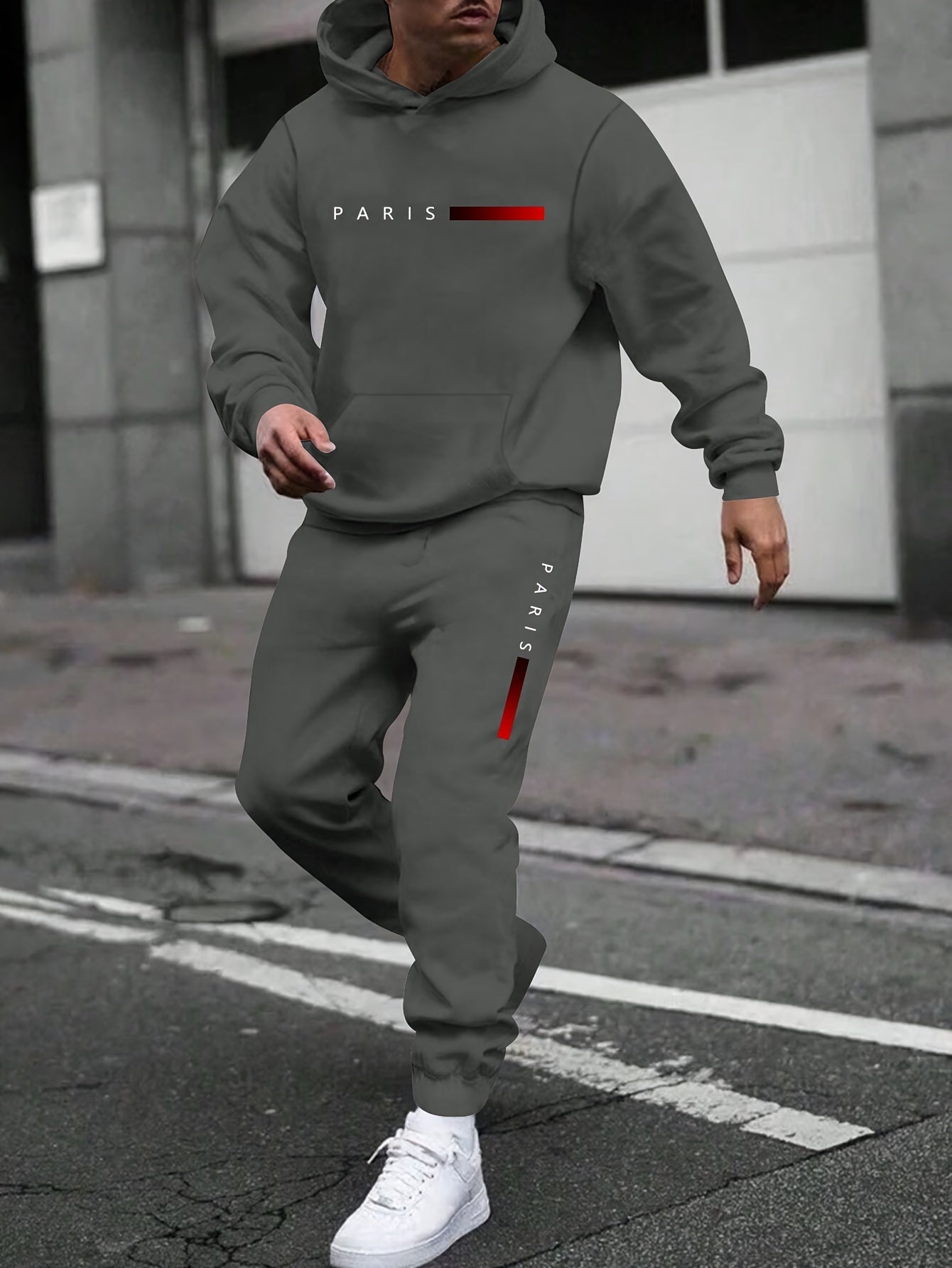 Men's Tracksuit Set - Graphic Print Style 38906085