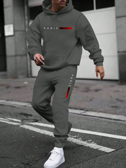 Men's Tracksuit Set - Graphic Print Style 38906085