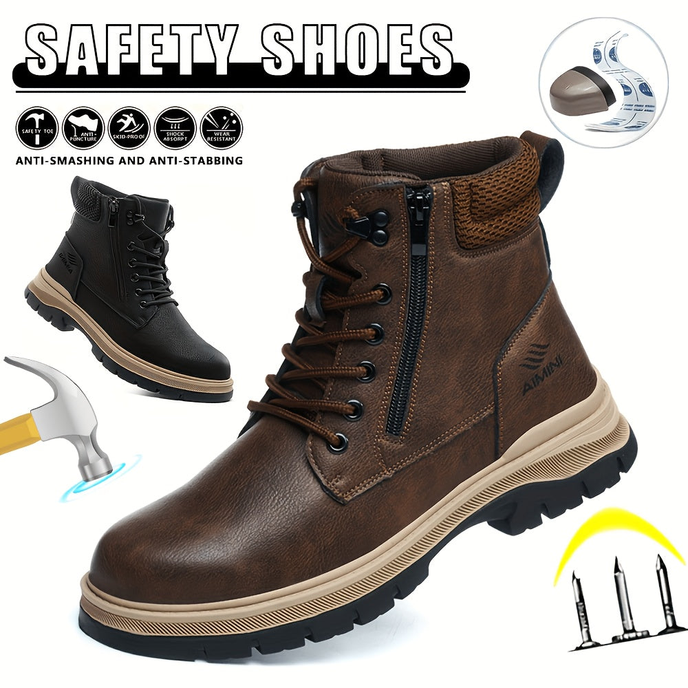 Men's Work & Safety Boots - Steel Toe Protection & Puncture Resistant