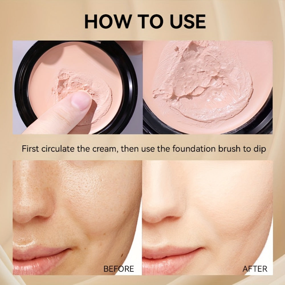 Oil Control Concealer Powder 24H Waterproof Matte Finish – Long-Lasting Natural Coverage 3 Shades All Skin Tones Buildable Face Powder for Women Light Natural Pink