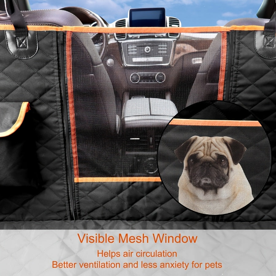 Heavy-duty Dog Car Seat Cover - Wear-resistant and Non-slip Backseat Protector - Easy-to-clean Nylon Pet Seat Cover for SUVs, Sedans, and Trucks - Scratch-resistant and Spill-proof Interior Protection, Specially Designed for Dogs