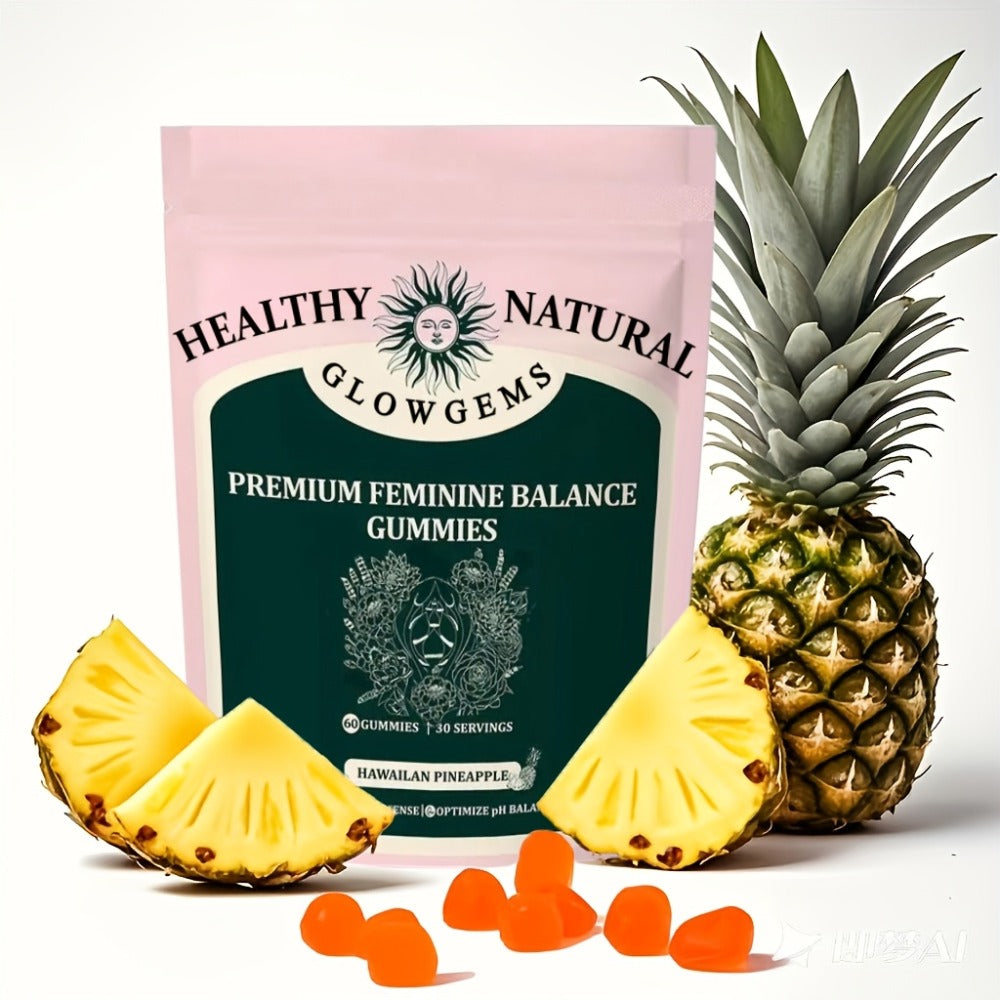 Women's Balance Probiotic Gummies 60 Count Hawaiian Pineapple Flavor with Vitamin C - Daily Probiotic for Women's Gut Health Hormonal Balance Immune Support Digestive Wellness