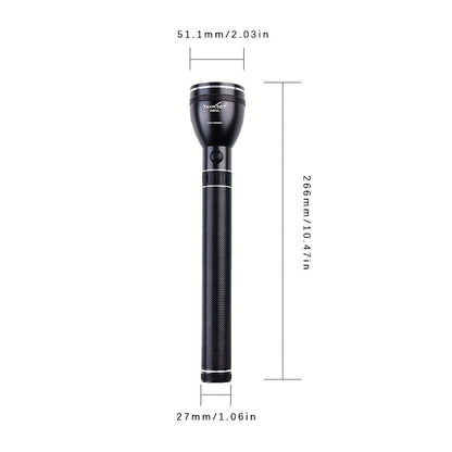 Rechargeable Flashlight 4000mAh Long Battery Life | High-Capacity Built-In Battery Outdoor Torch | Patrol Adventure Car Repair Emergency Camping Hiking Work Light