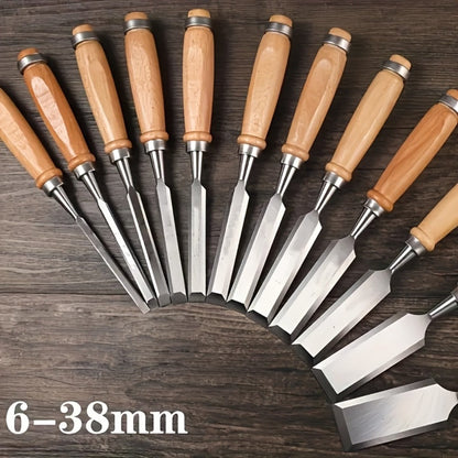 Wood Carving Chisel Set 12 & 24-Piece – Professional Beech Wood Handle Woodworking Chisels, Detail Carving Hand Tools for Beginners & Experts, Ideal Woodworker Gift