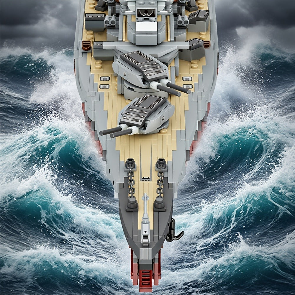 MOC Battleship Building Block Set 2081pcs – Large Scale Tech Warship Brick Model Kit 4201, Adult Collectible Display Toy, Unique Gift for Military Ship Enthusiasts Brick Builders & Teens