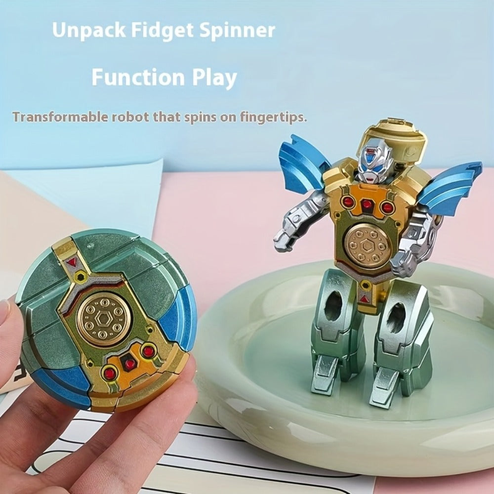 Deformation Robot Fingertip Gyro Fidget Spinner – Creative Finger Gyroscope Toy for Kids & Adults | 12/21/30 Pack Bulk Set, Stress Relief Gift