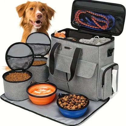 Dog Treat Pouch 5-Pack – Large Capacity Training Bag with Zip Closure, Durable Nylon Multi-Functional Outdoor Pet Carrier Bag for Dogs, Perfect for Training, Walks, Camping & Hiking