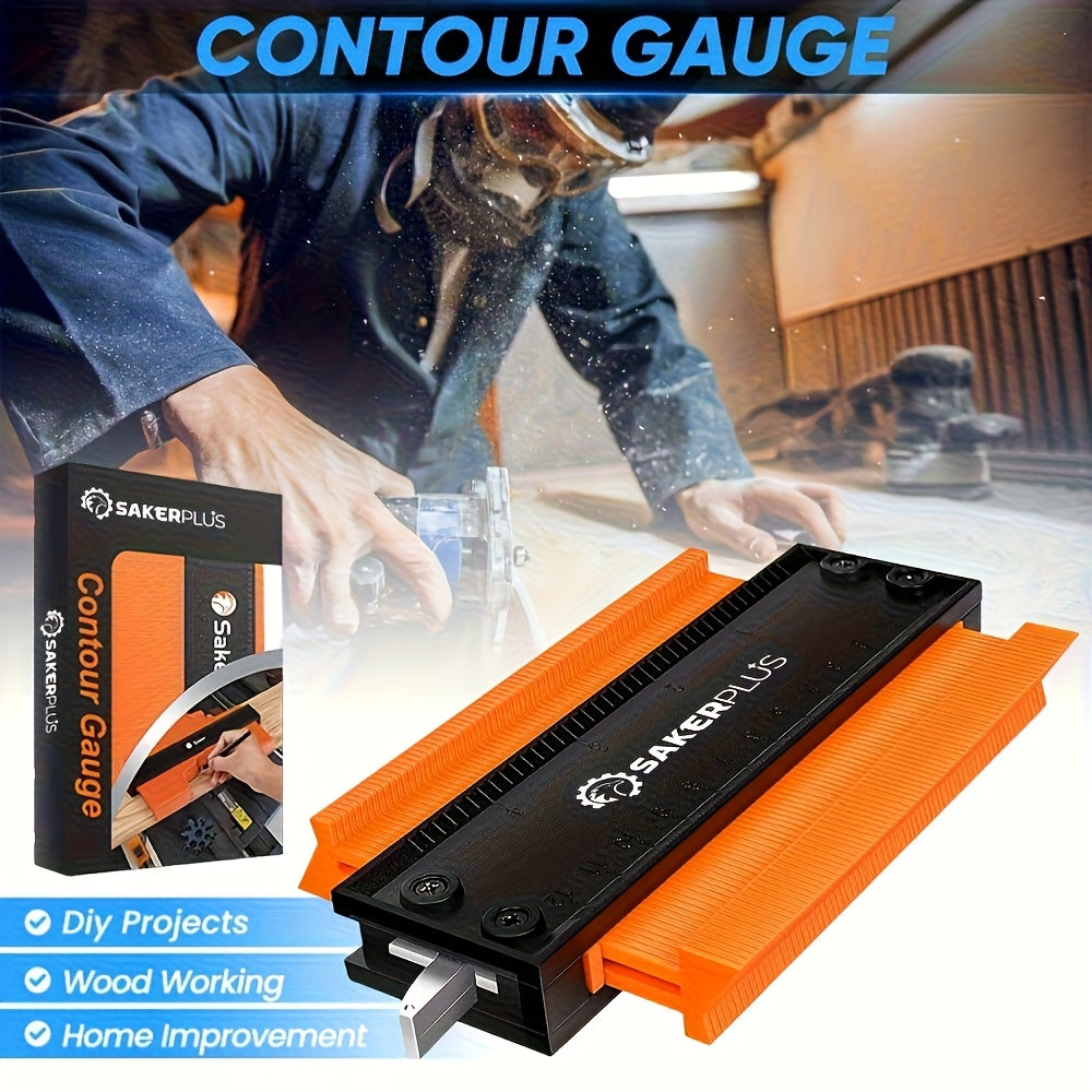 Contour Gauge Profile Tool with Lock – 6 Inch & 11 Inch Shape Duplicator for Flooring, Tile, Woodworking, Carpet Cutting & Irregular Shape Tracing