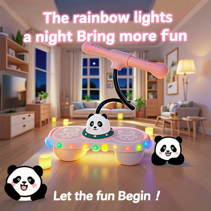 Rainbow LED Bouncing Ball for Kids & Adults – Light Up Glow Sensory Toy for Balance Coordination Indoor Outdoor Active Play Gift Boys Girls Ages 3+