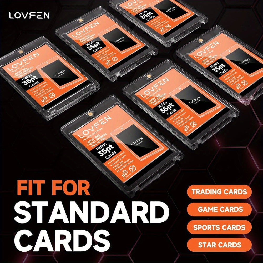 Magnetic Card Holders 25 50 100 200 400 Pack, 35pt Premium Trading Card Protectors for Sports Baseball Basketball Football Pokemon, Hard Plastic One Touch Mag Cases for Collectible Cards
