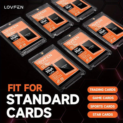 Magnetic Card Holders 25 50 100 200 400 Pack, 35pt Premium Trading Card Protectors for Sports Baseball Basketball Football Pokemon, Hard Plastic One Touch Mag Cases for Collectible Cards