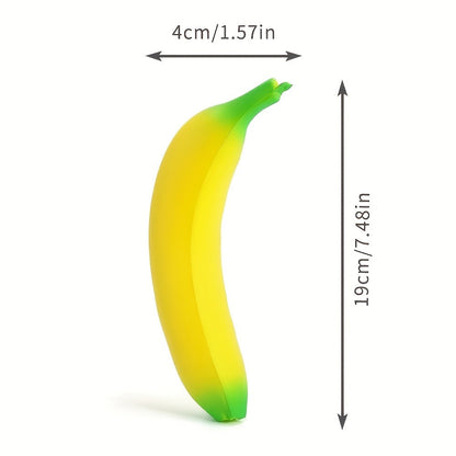 Squishy Food Toy Set 3pcs Slow Rising PU – Pretend Play Simulation Food Butter Banana Strawberry | Sensory Squeeze Stress Relief Toy, Classroom Decoration, Christmas Gift for Kids & Adults