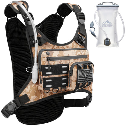 Running Hydration Vest with 2L Water Bladder – Lightweight Reflective Chest Pack for Men Women Marathon Trail Running