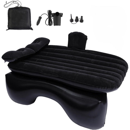 Inflatable Car Air Mattress for SUV, Truck & Back Seat – Fast Inflate Portable Camping Bed with Pillow, Air Pump & Carry Bag for Road Trips & Car Camping