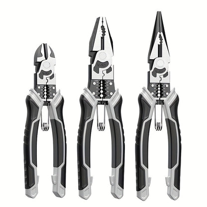 3pcs Pliers Set Diagonal Pliers Needle Nose Pliers Wire Cutter Multifunctional Electrician Hand Tools Heavy Duty Hardware Tool Kit