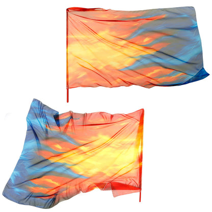 Praise Dance Flags with Scalable Rods – Rectangle Worship Set