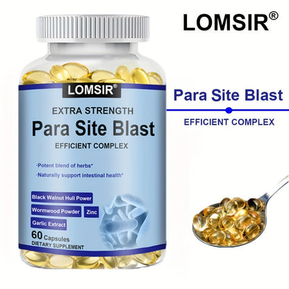 Colon Cleanse Supplement with Black Walnut Hull & Wormwood Powder for Gut Detox Parasite Cleanse Intestinal Health & Digestive Support — Natural Herbal Formula 60 Softgels 30-Day Supply Women & Men