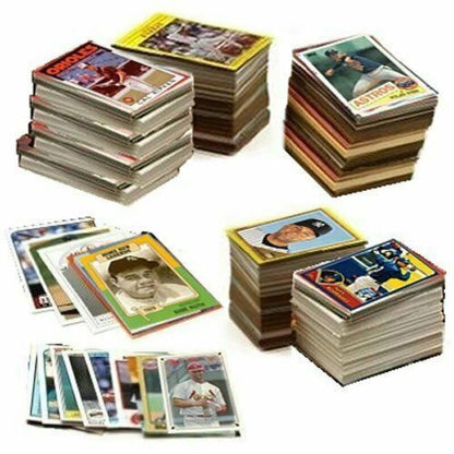 MLB Baseball Cards 600 Pack Lot with Unopened Pack Includes Ruth Ryan Griffey Thomas Bonds Vintage 80s 90s Baseball Card Collection Gift Box for Collectors Kids Sports Fans