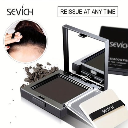 SEVICH Hairline Powder 12g Bald Spot & Root Concealer – 24H Stain-Proof Plant Squalane Formula, Instant Gray Root Touch Up Hair Shadow for Thinning Hairline, Coffee Shade, Women & Men All Hair Types