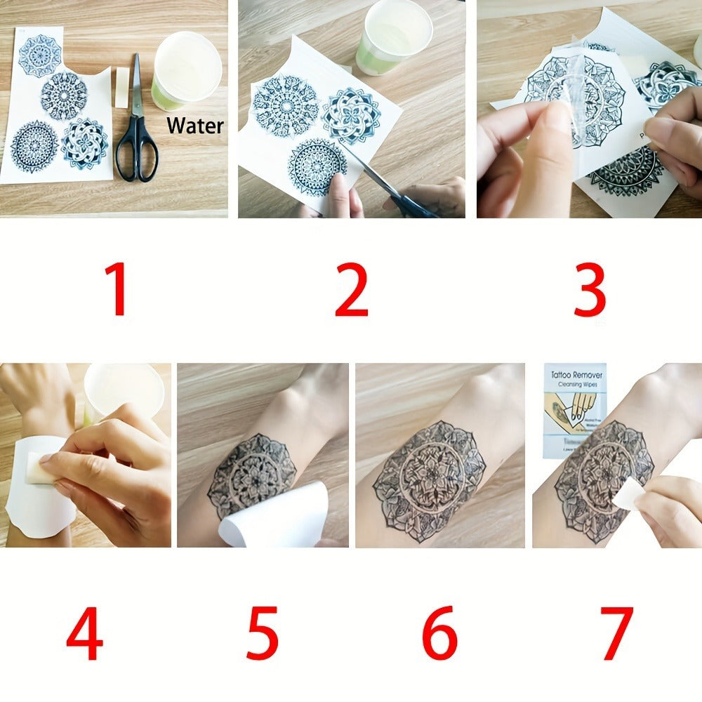Half Sleeve Temporary Tattoos 24 Pack Realistic 3D Waterproof Lion Eagle Skull Greek God Gothic Forearm Body Stickers Long Lasting for Men Women Adults Halloween Festival