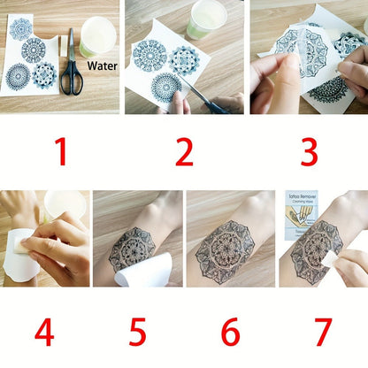 Half Sleeve Temporary Tattoos 24 Pack Realistic 3D Waterproof Lion Eagle Skull Greek God Gothic Forearm Body Stickers Long Lasting for Men Women Adults Halloween Festival