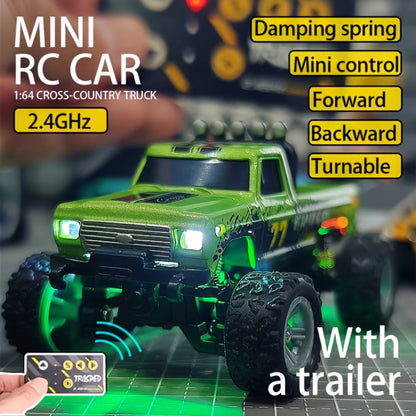 1:64 Scale Mini RC Car Alloy Off-Road Truck with Shock Absorbers – Pocket-Sized Remote Control Car for Boys Ages 6 7 8 9 10, Birthday Christmas Halloween Gift (Gray/Teal/Blue/Mixed)