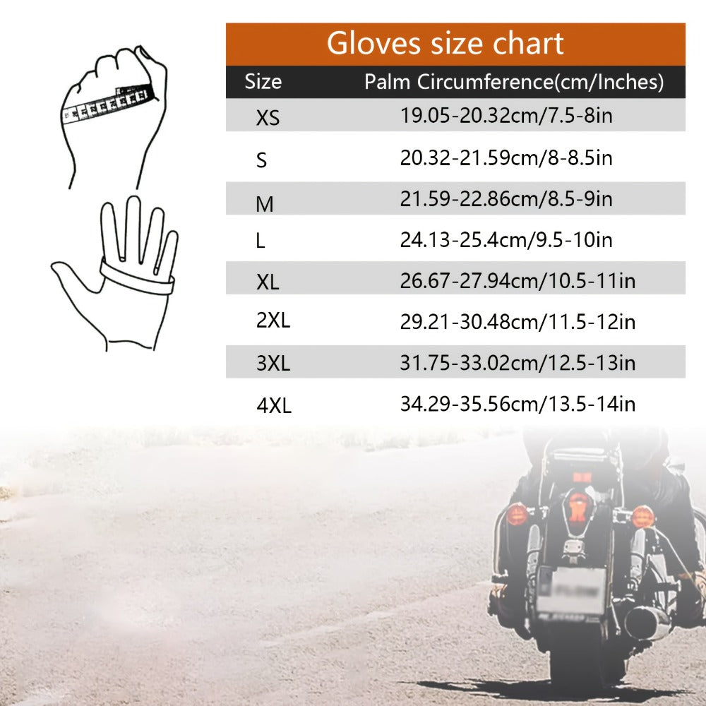 Women's Motorcycle Riding Gloves Full Finger Thermal Winter Warm Gloves with Stitched Eagle for Motorbike Cycling Driving Cold Weather – Black (S/M/XL/2XL/4XL)