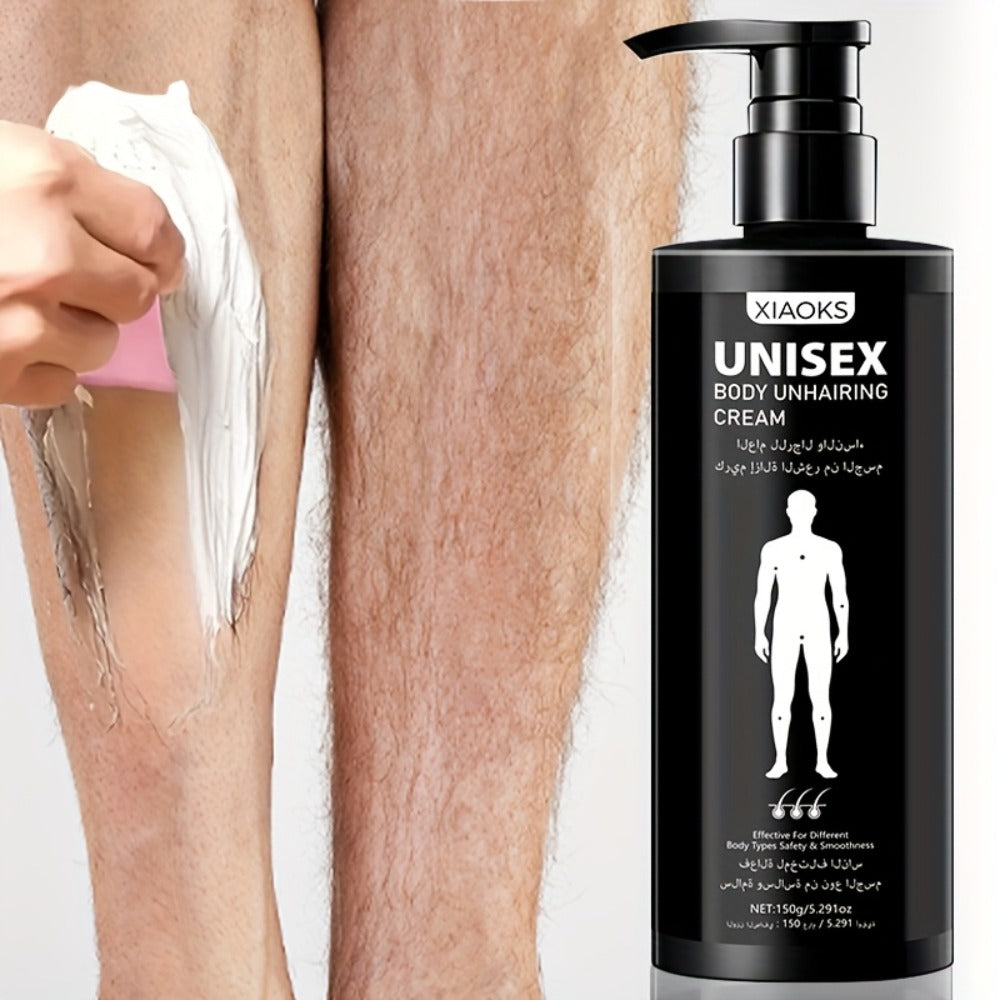 Hair Removal Cream Sensitive Skin 5 Minute Gentle Depilatory Gel 150g - Body Chest Back Private Parts Hair Removal for Men and Women Painless Smooth Unisex Safe Formula