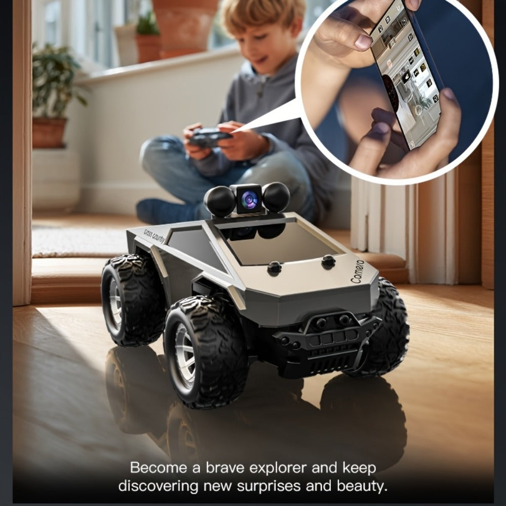 RC Off-Road Pickup Truck 1:28 Scale with 480P HD Camera | 2.4GHz App Control & Virtual Reality Function | 2 Rechargeable Batteries | Monster Truck Toy for Adults Kids