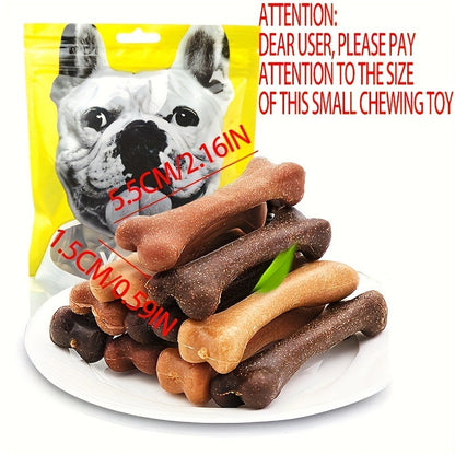 Dog Teeth Grinding Chew Sticks 50pcs – Dental Cleaning Toy & Training Reward for Small Dogs, Corn Starch & Chicken Liver Flavor, Assorted Colors, Edible Chew Toy