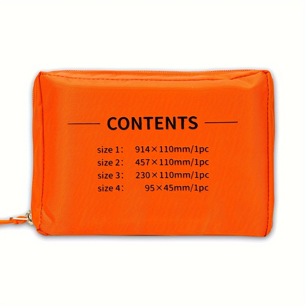 Emergency Splint Set 4pcs – Rollable First Aid Splints in 4 Sizes (36", 18", 9", 4"), Lightweight Compact Medical Splint for Outdoor Survival Camping Hiking Emergency Kit, Orange