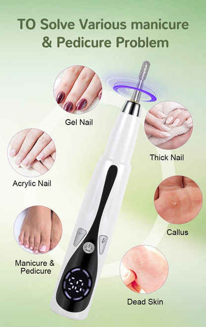 Electric Nail Drill Kit 12 Bits & Stand – 20000RPM Professional Nail File for Gel Polish Removal, Acrylic Shaping & Cuticle Care | Home Manicure Nail Drill Set for Beginners & Salon Use