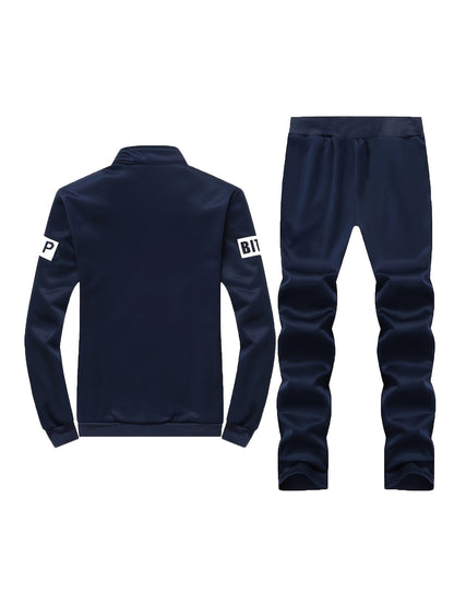 Men's Tracksuit Jacket and Pants Set - Zip Detail Everyday Classic Edition