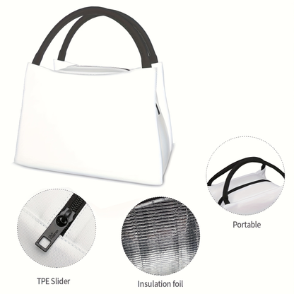 Insulated Lunch Bag Reusable Polyester Tote 11x6.5x7 In – Leakproof Thermal Cooler Bag for Work, Office, School, Camping, Picnic & Beach, Lightweight & Durable Everyday Lunch Carrier for Men & Women