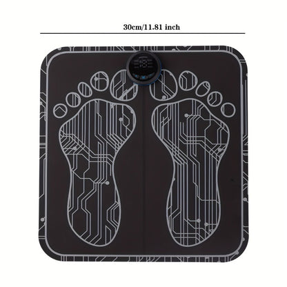 EMS Foot Massager Pad with TENS Therapy – Portable Electric Foot Massage Machine, Reusable Pad, Multiple Mode Adjustment, Pain Relief for Plantar Fasciitis & Tired Feet