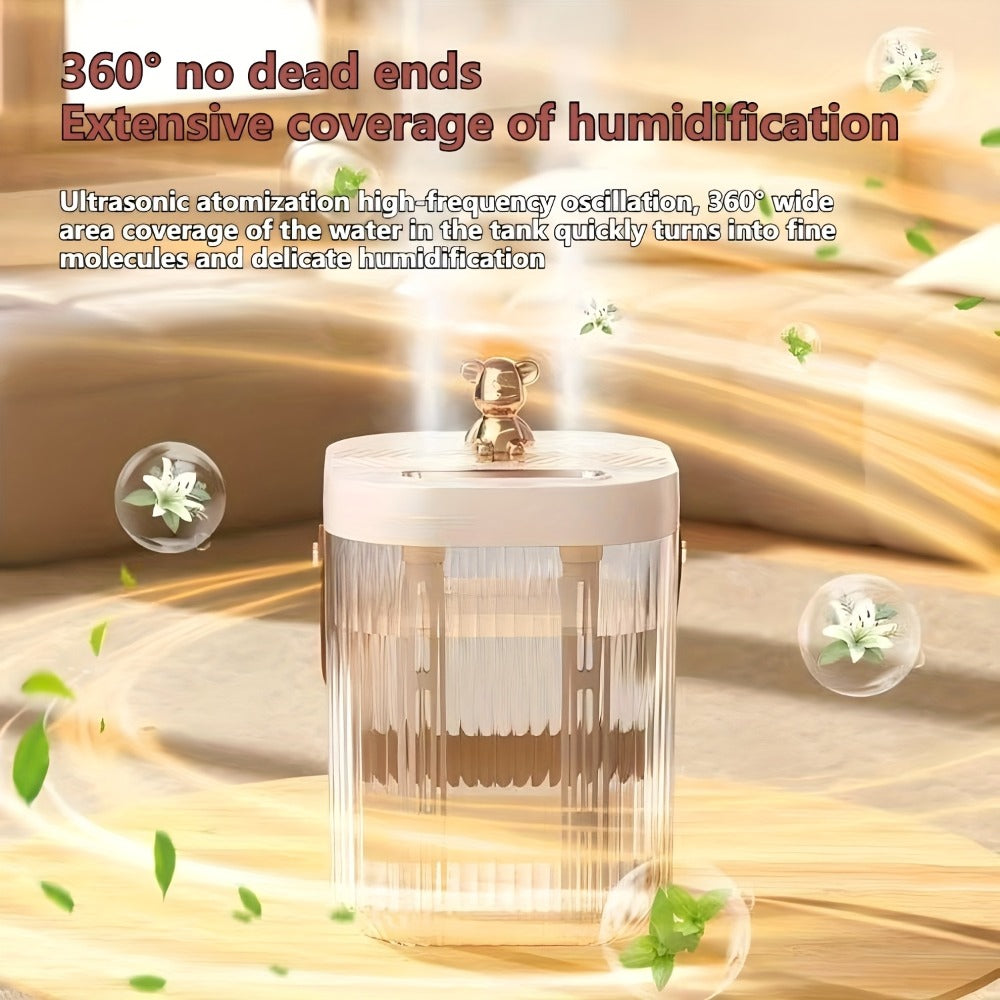 Cool Mist Humidifier for Bedroom & Large Room – 2L Top-Fill, 40-Hour Runtime, 26dB Ultra-Quiet, Auto Shut-Off, Easy to Clean, Whole House Humidifier for Plants, Baby Room & Home, White & Green