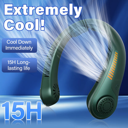 Bladeless Neck Fan USB Rechargeable | 5-Speed Quiet Portable Personal Cooling Fan for Office, Travel & Outdoor Use – Hands-Free Wearable Design, Long Battery Life, Multiple Colors