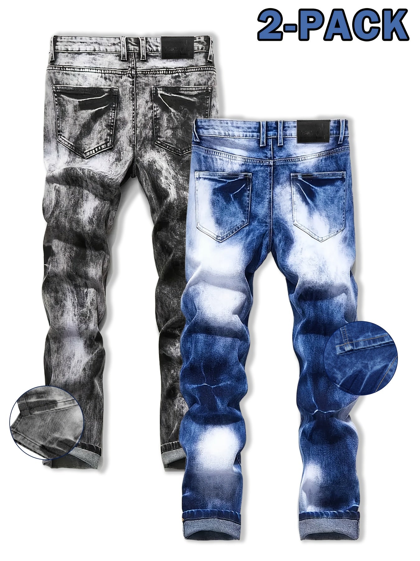 Men's Slim Fit Jeans - Vintage Wash Clean Finish