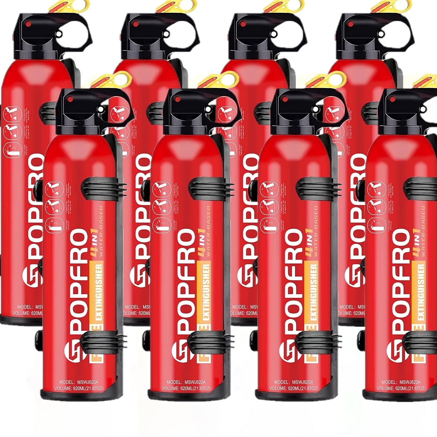 Portable Fire Extinguisher | Home, Garage, Kitchen,  Four-in-One  Fire Extinguisher | for Electrical, Textile And Oil Fires | Non-toxic, Easy to Clean | Wall-mounted