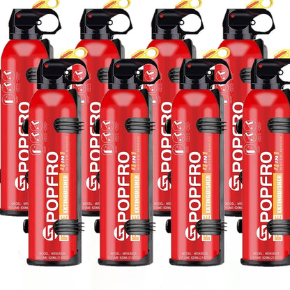 Portable Fire Extinguisher | Home, Garage, Kitchen,  Four-in-One  Fire Extinguisher | for Electrical, Textile And Oil Fires | Non-toxic, Easy to Clean | Wall-mounted