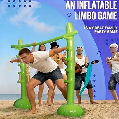 Inflatable Limbo Game Set for Adults & Kids – Portable Durable Limbo Stick Party Game for Outdoor Backyard Fun, Family Festivals, Beach Pool Gatherings & Interactive Group Activities