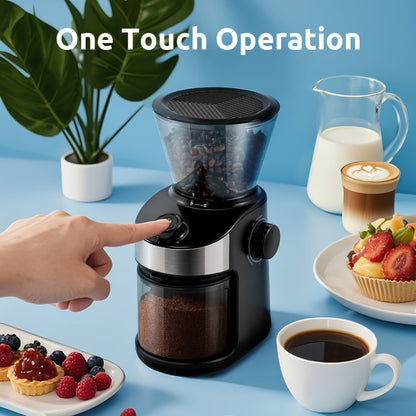 Burr Coffee Grinder Electric – Automatic Coffee Bean Grinder with 40-Second Digital Timer, 25 Precise Grind Settings, Adjustable Burr Mill for Espresso, Drip, French Press & Pour Over – Black