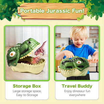 Dinosaur Toys for Boys 46pcs Realistic Jurassic Dinosaur Figures Set with Eggs, Trees & Fence – Educational STEM Playset for Kids Ages 3-12, Perfect Birthday & Easter Gift for Boys and Girls