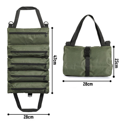 Collapsible Tool Bag Organizer for Hardware Storage | Foldable Tool Kit Bag for Carpentry Electricians Automotive Repairs Outdoor | Portable Buggy Bag Easy Transport