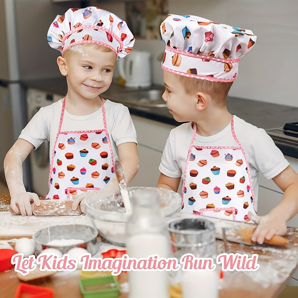 Kids Cooking & Baking Set 24 PCS – Chef Hat & Apron Dress-Up Costume with Baking Accessories for Girls Boys Ages 3-10 | Pretend Play Kitchen Toy | Best Birthday Christmas Gift