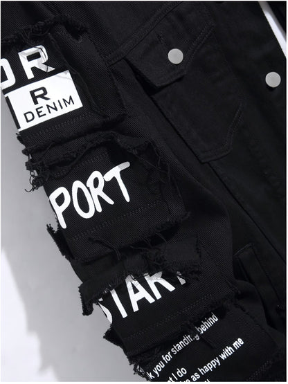 Men's Relaxed Denim Single-Breasted Jacket