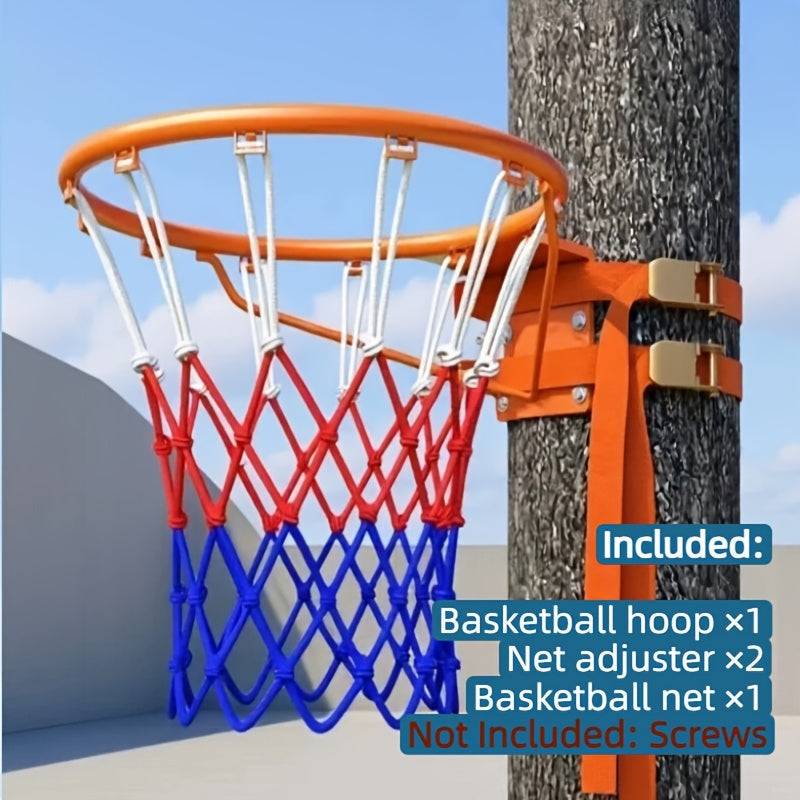 Drill-Free Basketball Hoop Wall Mount Outdoor Portable for Adults & Kids – No-Drill Easy Install Backboard with Accessories, Indoor Outdoor Home Garage Driveway Basketball Goal