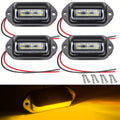 4pcs 6 LED License Plate Lights, 12V-24V, Durable PVC, Easy Installation with Pre-Drilled Holes And Mounting Screws Included-Suitable for Cars, Trucks, Trailers, Motorcycles, Boats, RVs, License Plate Illumination|Clear Lens LED|Functional Lighting