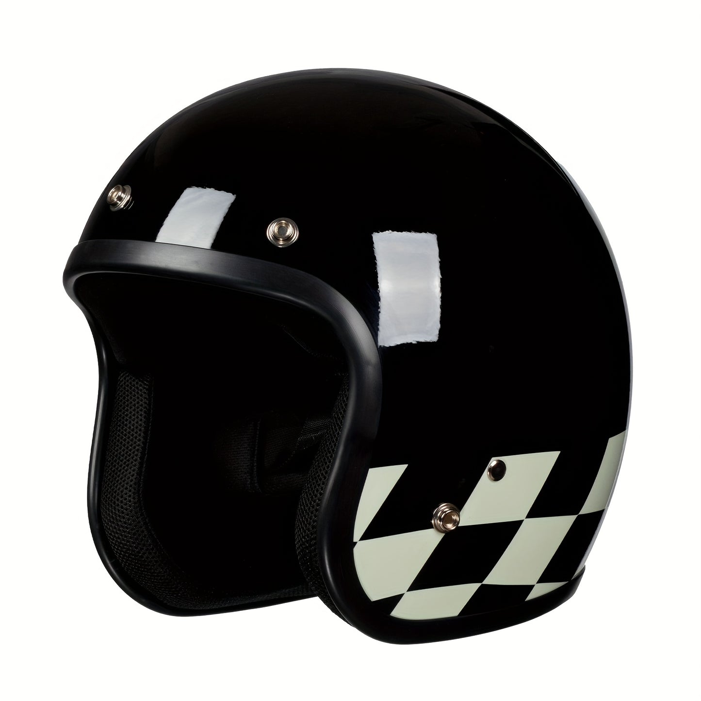 Crownracing Motorcycle Helmets 3/4 Open Face Helmet