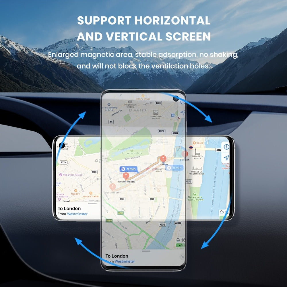 Magnetic Car Phone Mount 2-Pack – 360° Strong Magnet Dashboard Holder, Temperature-Resistant Adhesion, Compatible with iPhone, Samsung, Xiaomi, Huawei & All Smartphones